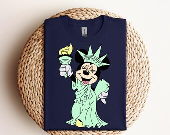 Minnie Statue Of Liberty Dtf, American Women Patriotic Dtf, Disney Minnie Patriotic Dtf, Disney Independence Day Dtf,Gotowe do druku