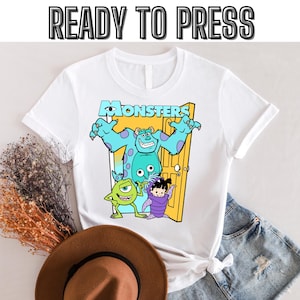 Disneyworld Monsters Dtf. Shirt, Monster Inc Dtf, Mike and Sully Dtf, Disneyland Kids Cartoon Dtf, Disney Toddler Dtf,Ready to press