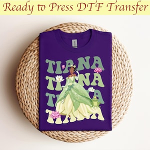 Disney Princess Tiana Dtf, Disneyland Princess Trip Dtf, Princess Tiana and The Frog Dtf, Disney Girls Trip Dtf, Princess Tiana Trip