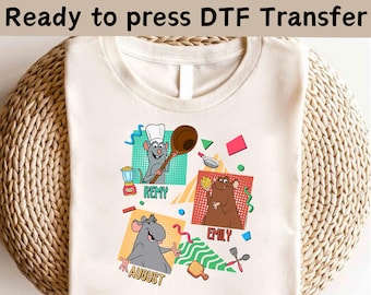 Disney Ratatouille Dtf, Disney Cute Mouse Dtf, Chef Remy Dtf, Pixar Ratatouille Dtf, Remy Gusteau's Dtf,Ready to press,Dtf transfer