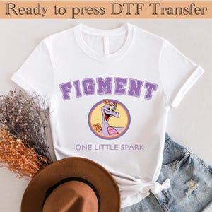 Disney Epcot DTF Transfer, Disneyland Vintage Epcot Transfer, Epcot Figment DTF, WWW Disneyland Reise Womens Epcot bereit zum Pressen
