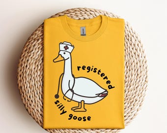 Registered Silly Goose Dtf, RN Dtf, Nurse Gift, Nurse Dtf, Funny Dtf, Funny Goose Dtf,Funny Gift, Gag Gift, Nurse Day, Nurse,Ready to press