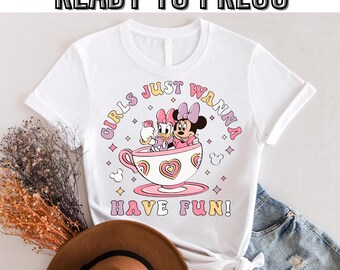 Disney Minnie Daisy Summer Dtf, Girls Just Wanna Have Sun, Disney Besties Dtf, Disneyworld Dtf, Disney Summer Dtf,Ready to press