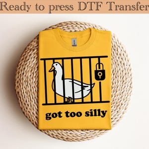 Comfort Silly Goose Dtf, Got Too Silly Dtf, Cozy Goose Crewneck, Aesthetic Woman Dtf,Silly Goose Dtf, Funny Trendy Friend Gift,Dtf transfer