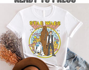 Disney Star Wars DTF-överföring, Disneyland Star Wars-överföring, Disney Star Wars-karaktärer DTF, Star Wars färdiga att tryckas, Disneyland-familjen
