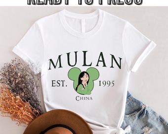 Disney Mulan Dtf, Mulan Mulheres, Mulan DtfPara Mulheres, Princesa Dtf, Disney Princesa Dtf, Princesa Dtf,Pronto para prensar,Transferência Dtf