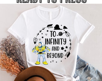 Camiseta Hasta el infinito y más allá, Toy Story Dtf, Woody y Buzz Dtf, Viaje de chicas a Disneyland, Disney World Dtf, Buzz Lightyear, Listo para imprimir