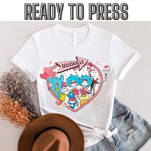 Dr. Seuss Herz Valentine DTF Transfer, Dr. Seuss Valentine Dtf, lesen Across America Dtf, Valentine Buch Liebhaber Geschenke, Lehrer Valentinstag Geschenk