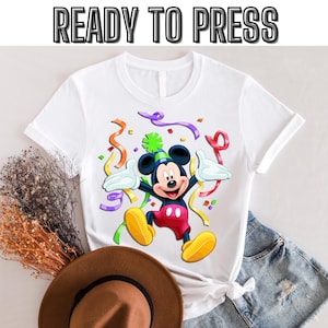 Custom Mickey Mouse Birthday Boy Dtf, Disney Toddler Birthday Shirt, Disneyland Kids Birthday Dtf,Ready to press,Dtf transfer