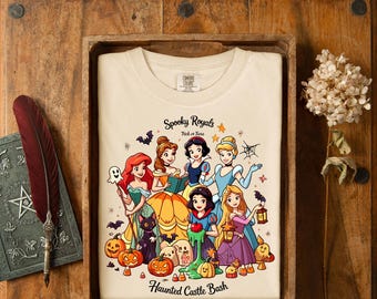 Disney Princess Halloween DTF, Halloween Princess Pumpkin Shirt, Trick Or Treat DTF, Spooky Season Shirt, Disney Girls Halloween Trip Shirt