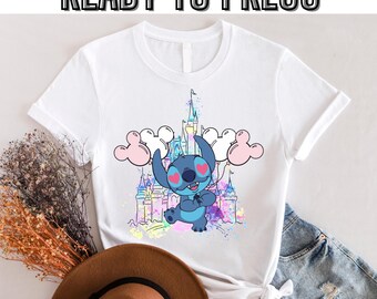 Listo para imprimir, Stitch DTF, Disney Tee, Disney Stitch DTF, Stitch Disneyworld DTF, Disney Vacation dtf, Disney Castle dtf, Magic Kingdom dtf
