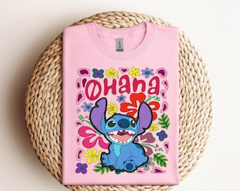Disney Stitch Ohana DTF Transfer,Lilo And Stitch Shirt,Ready to press DTF Transfer,Stitch Ohana Shirt, Ohana Means Family Ready To Press DTF