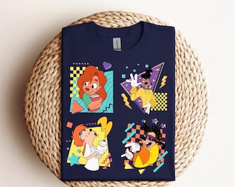 Retro 90s Disney Vintage A Goofy Movie Characters Dtf, Goofy Max Roxanne Powerline Dtf, WDW Matching Family Dtf, Magic Kingdom Dtf
