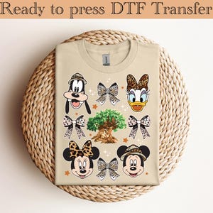 Vintage Coquette Bows Mickey and Friends Animal Kingdom 2025 Dtf, Animal Kingdom Dtf, 2025 Disney Safari Dtf,Mickey Safari Dtf,Dtf transfer