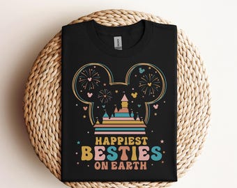 Disney Best Friends Dtf, Happiest Besties On Earth Dtf, Disney Girls Trip Dtf, Magic Kingdom Dtf, Disney Friends Matching Dtf