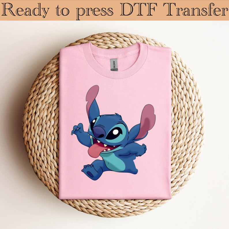 Disney Stitch DTF Transfer, Cute Stitch Ready To Press, Disneyworld DTF Transfers, Disney Family Trip, Stitch Balloons Dtf, Disney Dtf image 2