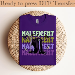 Disney Villains Maleficent Silhouette Portrait DTF, Disney Villains The Evil Shirt, Disney Evil Queens DTF, Evil Queen Matching Dtf