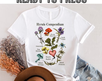 Hyrule Compendium Dtf,Hyrule Korok Dtf,Tears Of The Kingdom, Breath Of The Wild Dtf,Plant Dtf,The Legend Of Zelda, Gamer Dtf,Ready to press