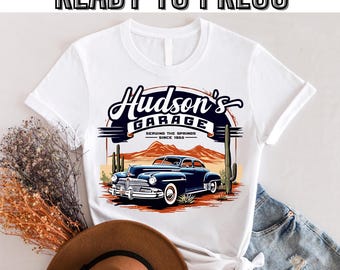 Radiator Springs Shirt ,Doc Hudson&#39;s Garage Dtf,  Men&#39;s Disney Dtf,Doc Hudson Dtf, Disney Dtf for Men | Cars Land Dtf,Ready to press