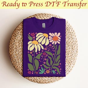 Wildblumen Dtf, Vintage Blumen Dtf, Floral Dtf, Wilde Blumen Dtf, Blumen Dtf, Damen Hemden, beste Freundin Geschenk, druckfertig, Dtf transfer