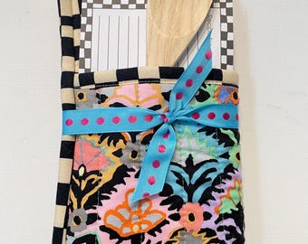 Handmade potholder recipe gift set | teacher gift |