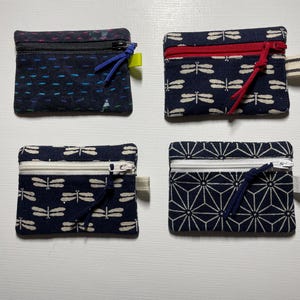 Small zipper coin purse |  | handmade ready to ship small gift | textured cloth coin purse