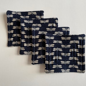 Handmade quilted Japanese fabric coasters set of 4 bild 6