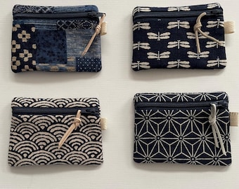Handmade Japanese zipper coin purse | handmade gift | ready to ship gift |