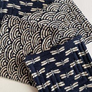 Handmade quilted Japanese fabric coasters set of 4 bild 3