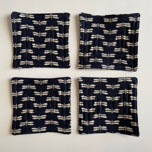 Handmade quilted Japanese fabric coasters set of 4 bild 2