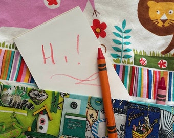 Crayon caddy | crayon keeper  | toddler activity | boy or girl art stocking stuffer | crayon activity