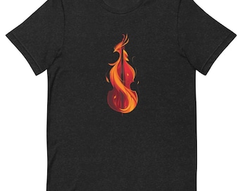 Camiseta Phoenix Music de regalo para violonchelistas - Camiseta para músicos violonchelistas - Camiseta gráfica para profesores de orquesta.