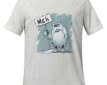 Camiseta Yeti Apático, Camiseta Divertida con Gráfico de Dibujos Animados
