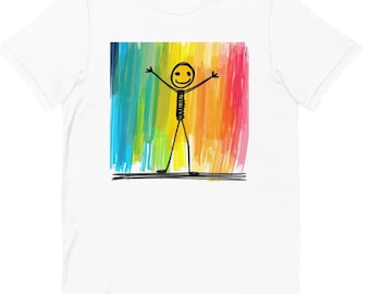 Camiseta "Feliz por dentro" generada por IA