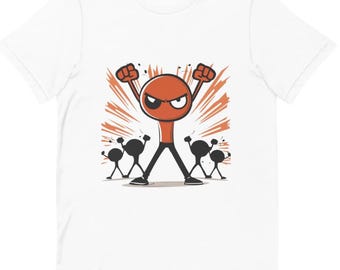 Camiseta gráfica "Sé audaz", camiseta motivacional con dibujos animados.