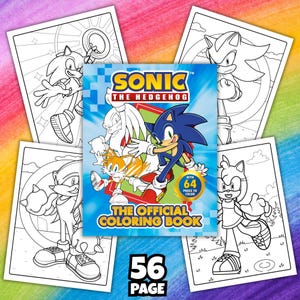 Sonic Coloring Pages | 56 Printable Sheets | Fun Hedgehog Coloring Book for Kids