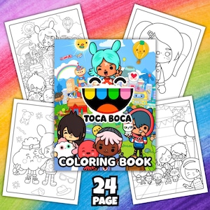 Toca Boca Inspired Coloring Book – 24 Printable Pages for Kids