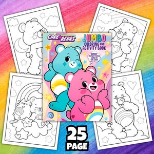 Care Bears Inspired Coloring & Activity Book – 25 Printable Pages for Kids