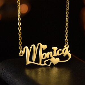 Collar con nombre personalizado / Colgante con letra / Oro de 18 quilates / Oro, plata, oro rosa o negro / Estilo flor, corazón, hada o bailarina