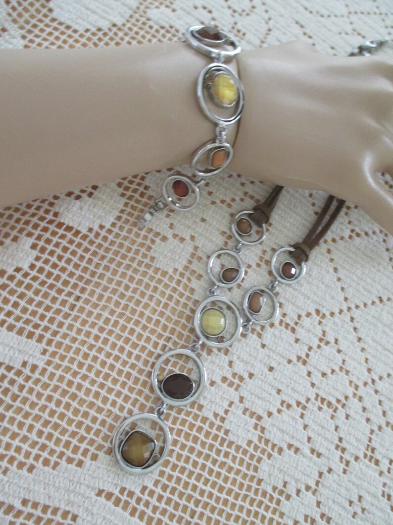 Vintage costume jewelry LIA SOPHIA necklace and bracelet