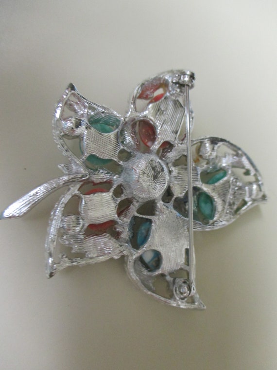 Vintage costume jewelry  /  brooch 2 1/4 " by 2 1… - image 3