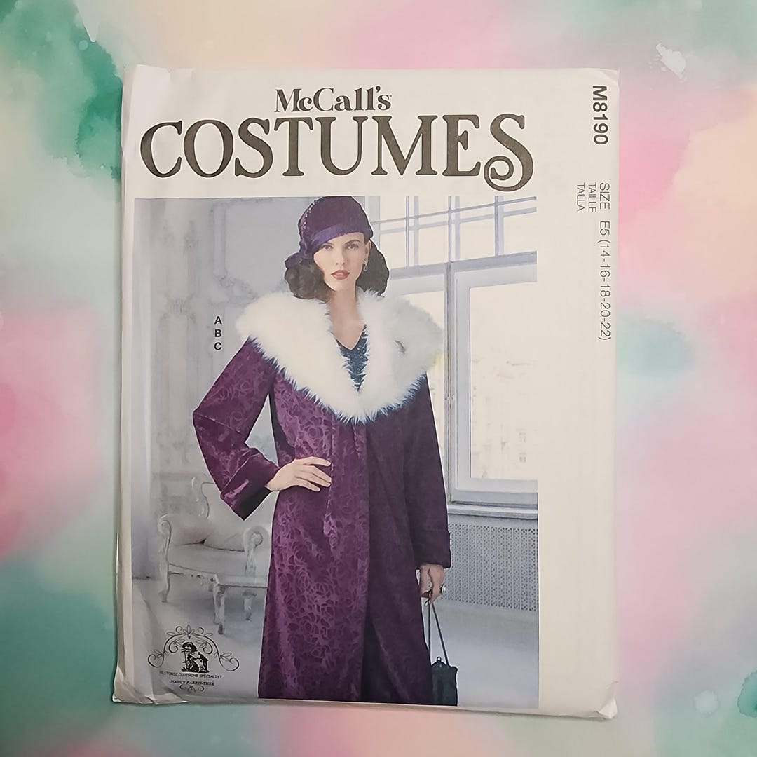 Mccall's Costume 8190 Sewing Pattern Misses Coat and Hat - Etsy