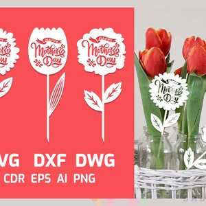 Mother&#39;s Day Flower Craft SVG: Printable Bouquet (Digital File)