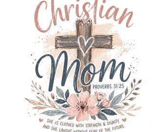 Croce della mamma cristiana PNG: Design di maternità devota (File digitale)