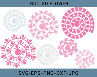 3D Rolled Paper Flower SVG: DIY Gift Decoration (Digital Download)