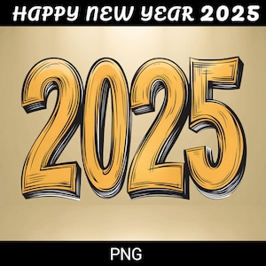 Girly New Year 2025 PNG Clipart