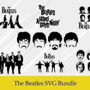 The Beatles SVG-bundel - Svg Png Dxf Eps Pdf - gesneden bestand voor Cricut - directe downloads - afdrukbaar kunstwerk - tshirt stickers stickers DIY!