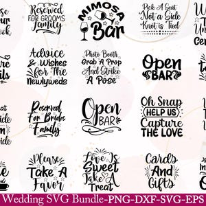 Wedding SVG Mega Bundle: Bride, Groom, Bridal Party Cut Files