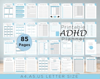 ADHD Planner Adult: Printable Life Organizer (Digital Download)