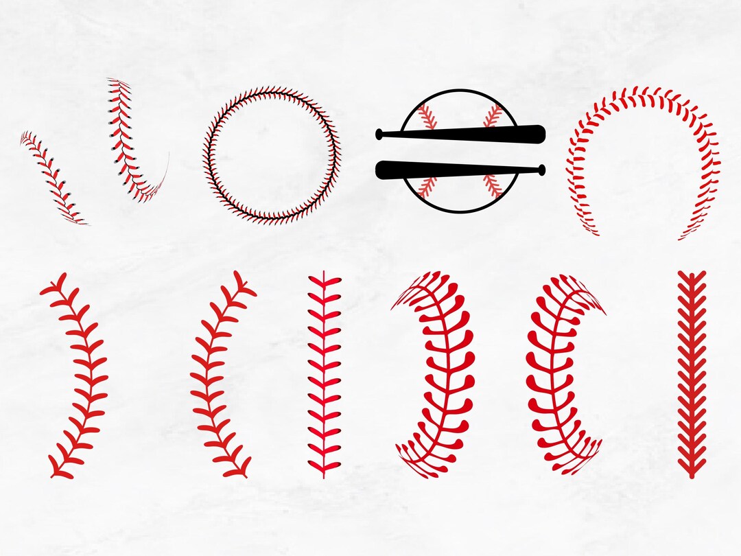 Baseball SVG Bundle: Quotes, Font, Stitches - Cricut & Silhouette - Etsy
